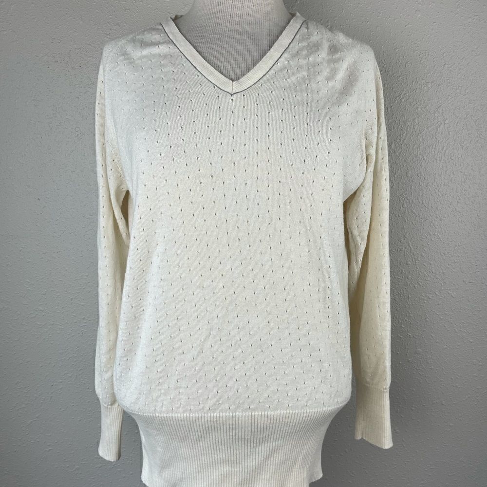 Vintage Nike V-Neck Wool Blend Golf Sweater EUC
